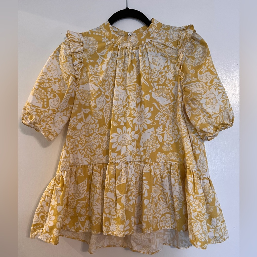 Zara, size large, 100% cotton, floral peplum top